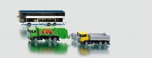 City set - autobus, vyklápač, smetiarské auto 1:87 City set - autobus