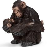 Zvieratko - samica šimpanza s mláďaťom