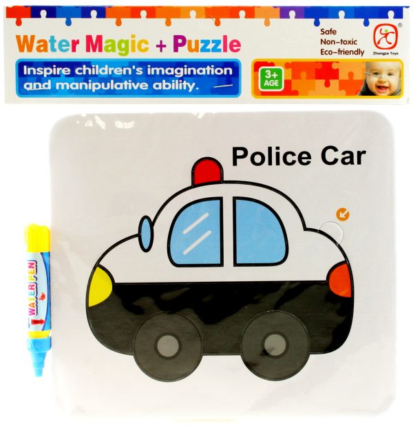 Vodné maľovanie - policajné auto