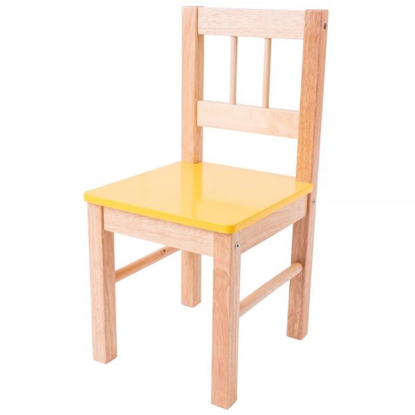 Detská drevená stolička žltá Bigjigs Toys