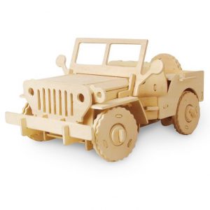3D puzzle Jeep na diaľkové ovládanie RoboTime Drevená skladačka - Jeep na diaľkové ovládanie RoboTime