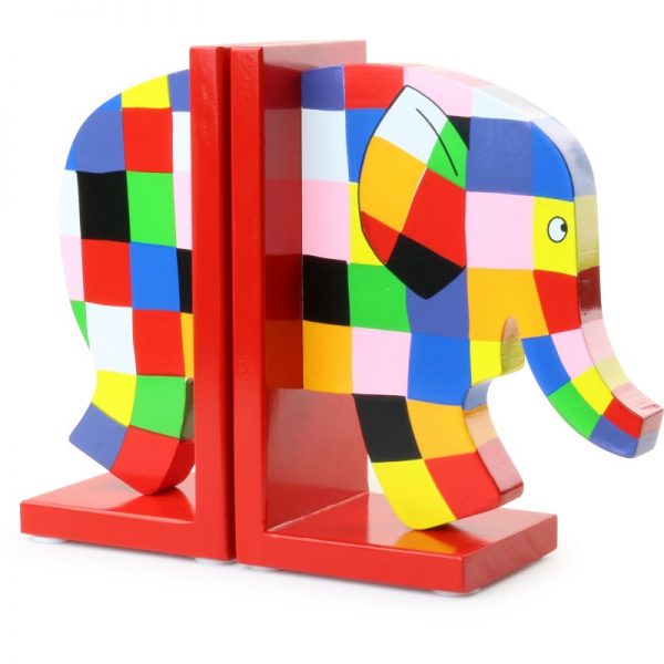 Opierka pre knihy - farebný slon Elmer