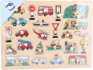 Drevené puzzle „Vo veľkomeste“ Drevené puzzle „Vo veľkomeste“