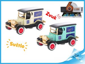 Auto – retro, kov 11 cm, spätný chod
