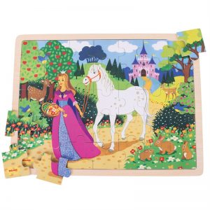 Dřevěné puzzle princezna 35 dílků Bigjigs Toys