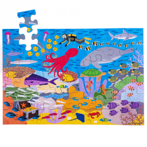 Drevené podlahové puzzle Podmorský svet 48dielikov Bigjigs Toys