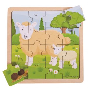 Puzzle - Ovečka s jehňátkem Bigjigs Toys