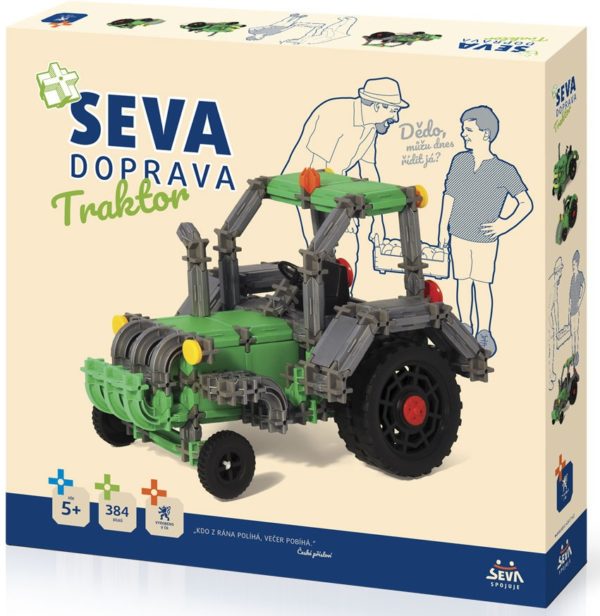 Stavebnica Doprava Traktor 384 dielov SEVA