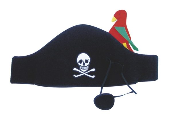 Pirátsky set klobúk a pirátske oko Bass&Bass