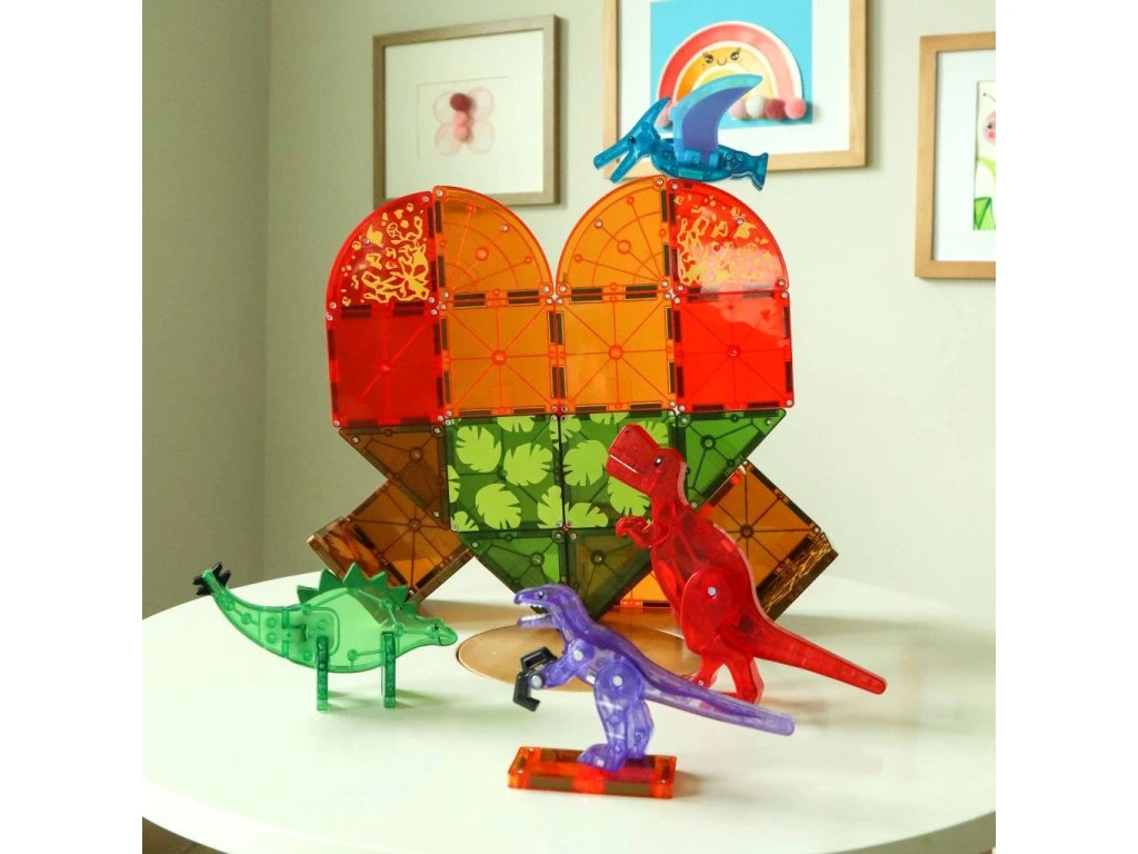 Magnetická stavebnica Dino 40 dielov Magna Tiles 3