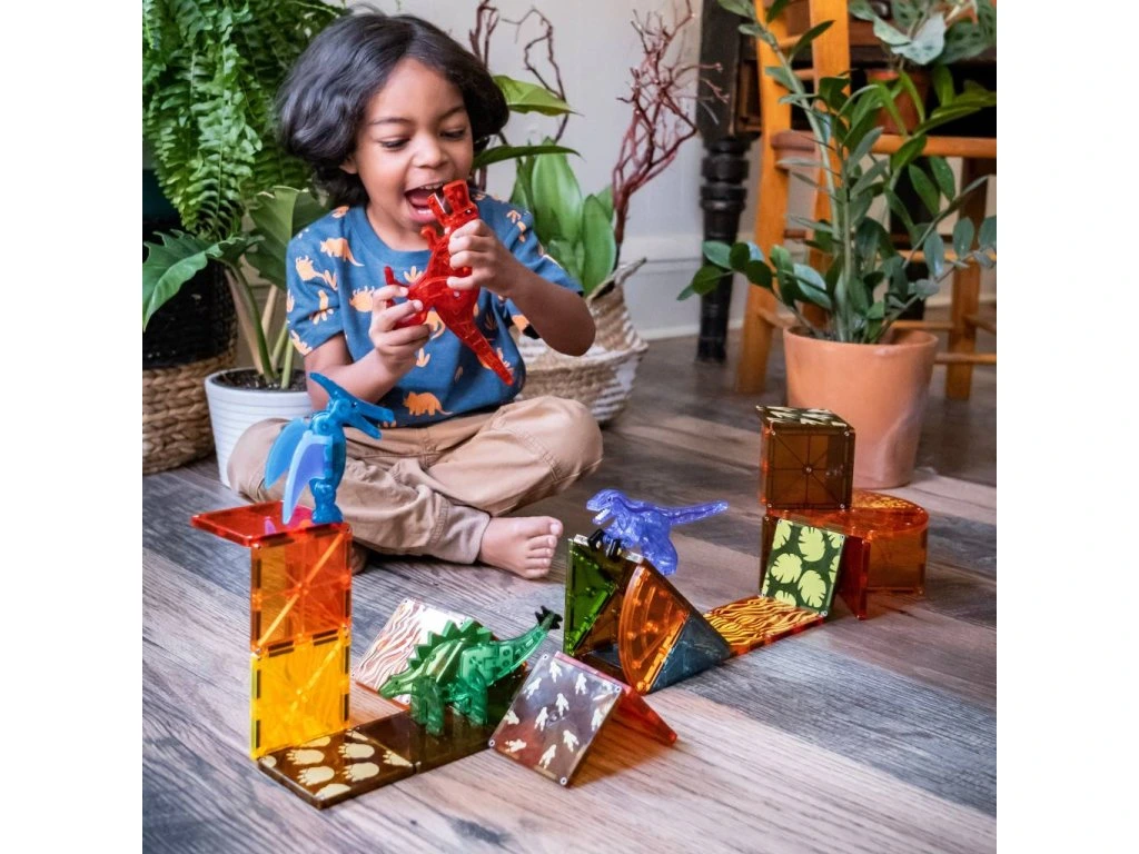 Magnetická stavebnica Dino 40 dielov Magna Tiles 9